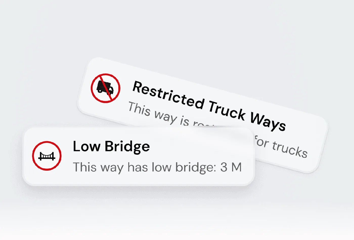 Truck restriction alerts